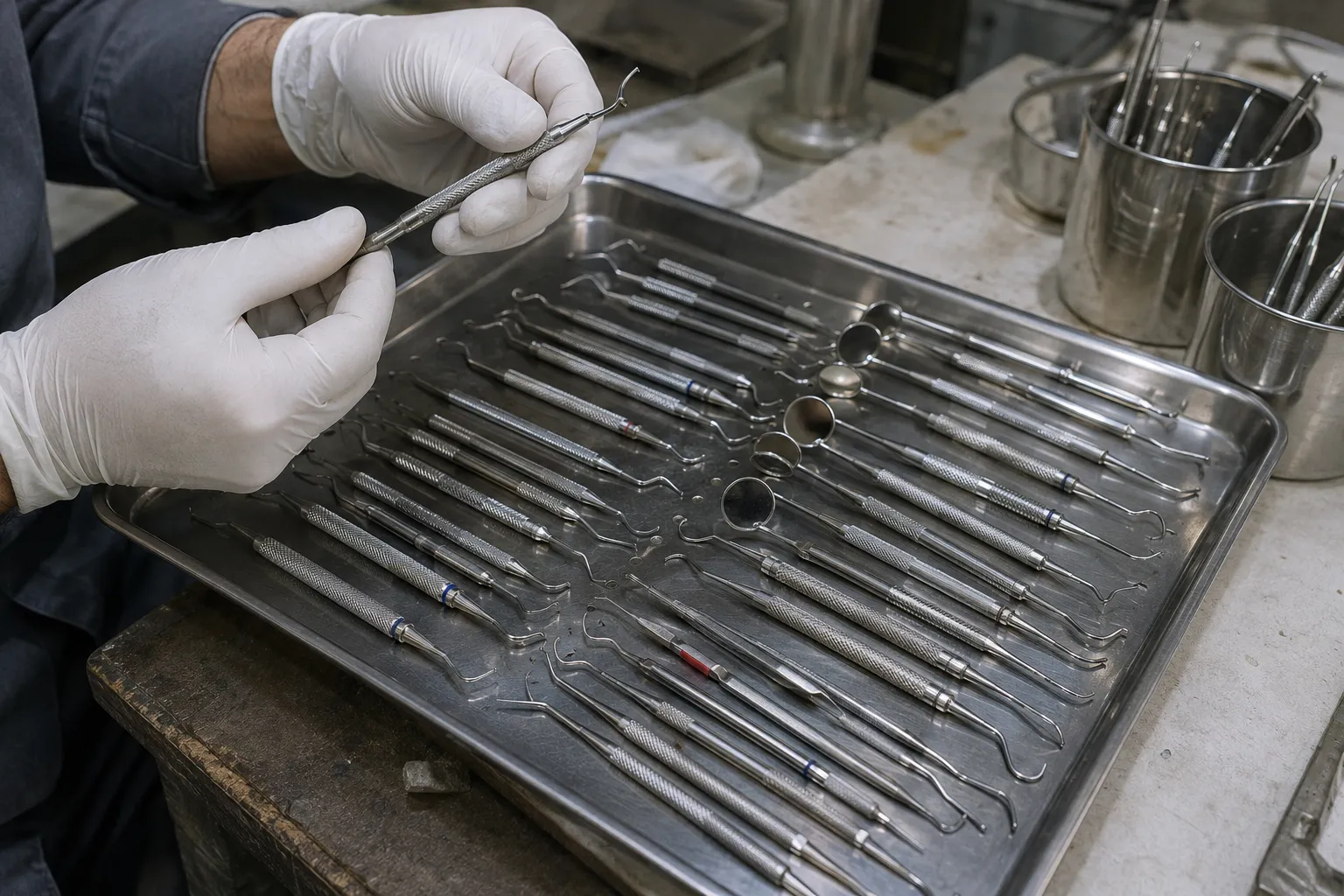 Finished dental instrument tray manufactured by Sial Surgical
