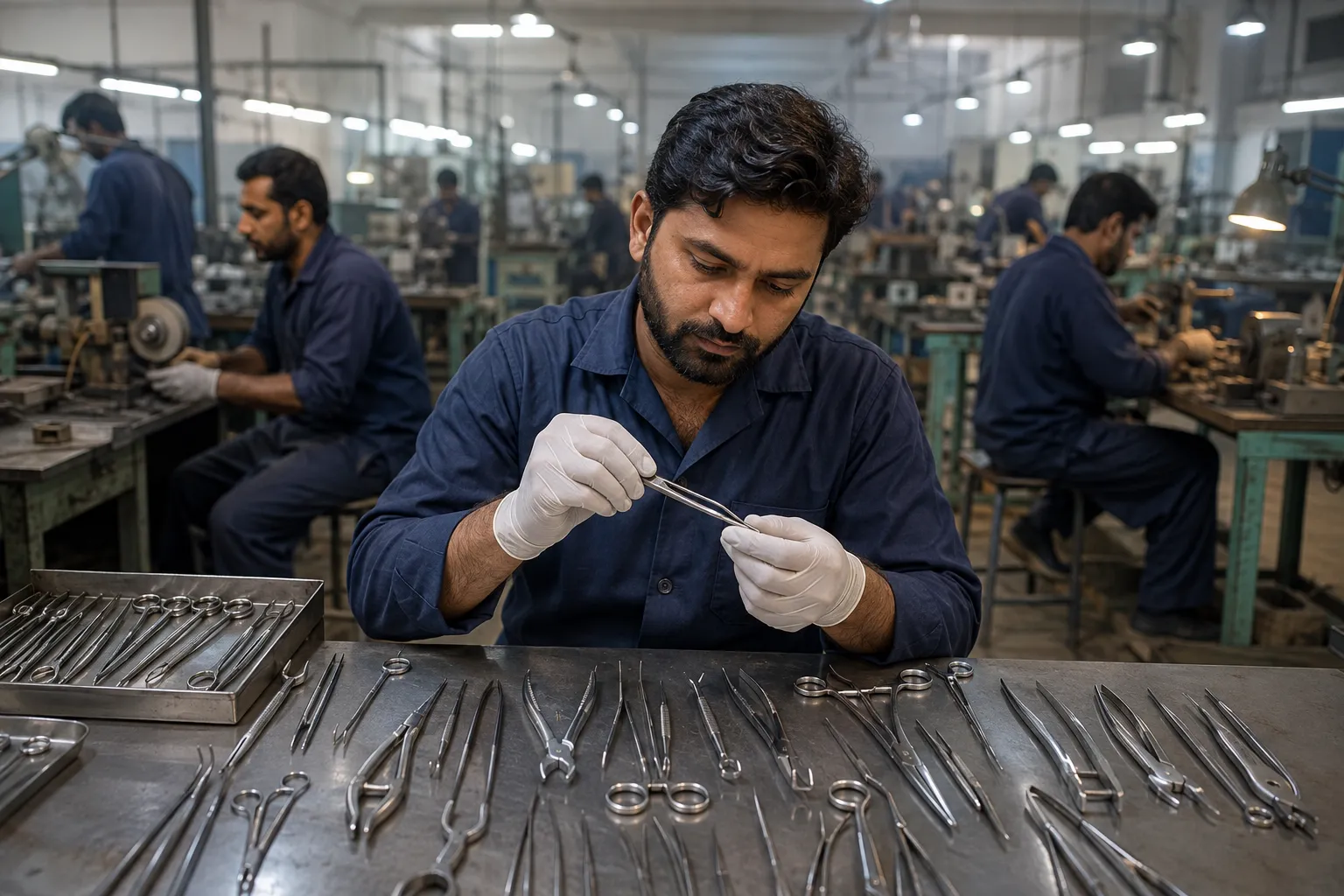 Craftsmanship inside Sial Surgical's Sialkot instrument manufacturing facility